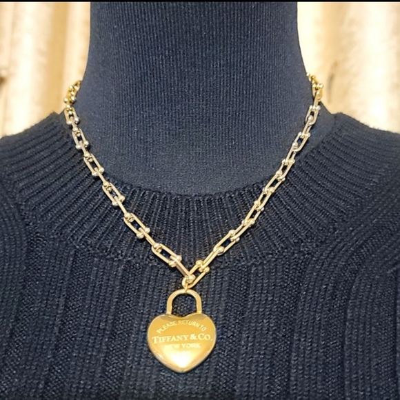 🌟 LAST ONE LINK NECKLACE & HEART NWOT 🌟 - Picture 2 of 8